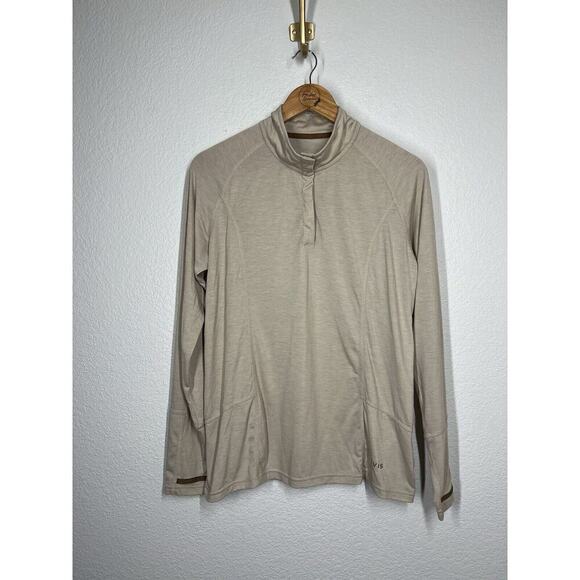 Orvis Insect Shield Baselayer Top Mens Medium Beige Long Sleeves - Picture 1 of 7